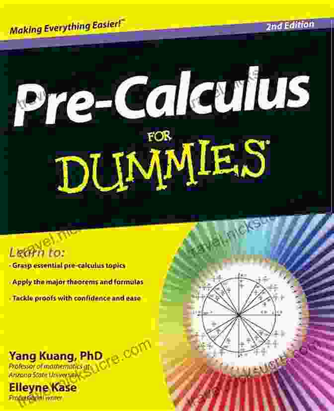 Pre Calculus For Dummies Book Cover Featuring A Geometric Design With A Compass And Protractor Pre Calculus For Dummies Mary Jane Sterling